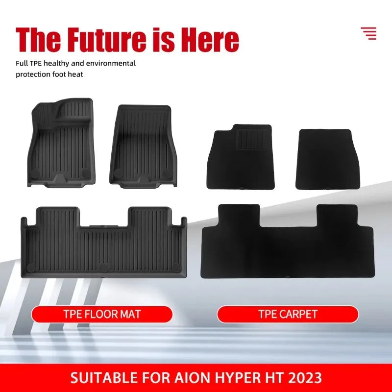 Seat Back Mat for Aion Hyper Ht 2023 Car Floor Mats TPE Accessories Easy Clean Protection All Weather Waterproof