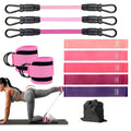 11pcs Home Gym Leg & Hip Toning System - Resistance Bands & Ankle/Thigh Trainer Set with Adjustable Tension Levels