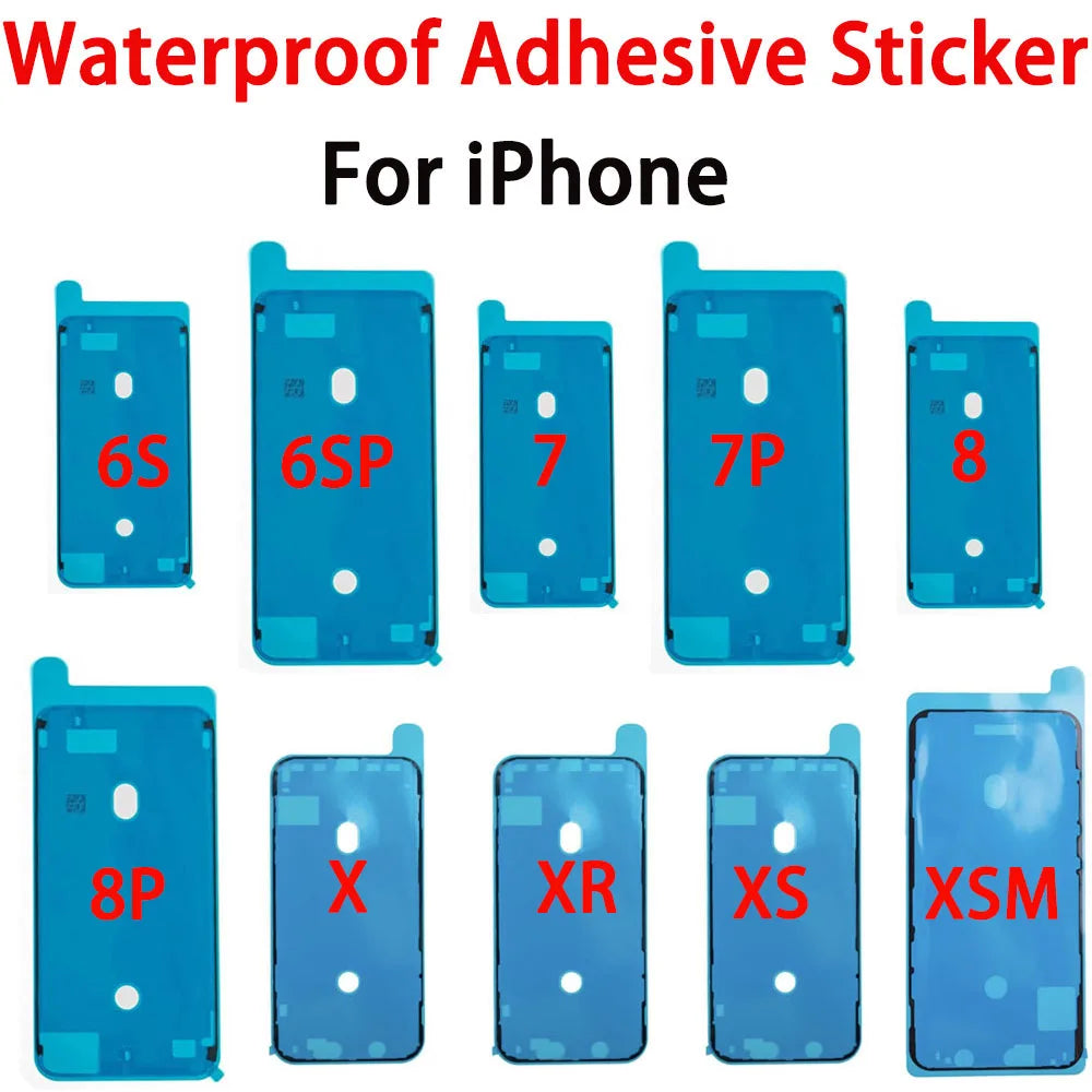 2X Screen Adhesive Strips Pre-Cut Waterproof Seals for iPhone 6s 7 7P 8 Plus X XR XS 11 Pro Max Water Liquid Damage Replacement
