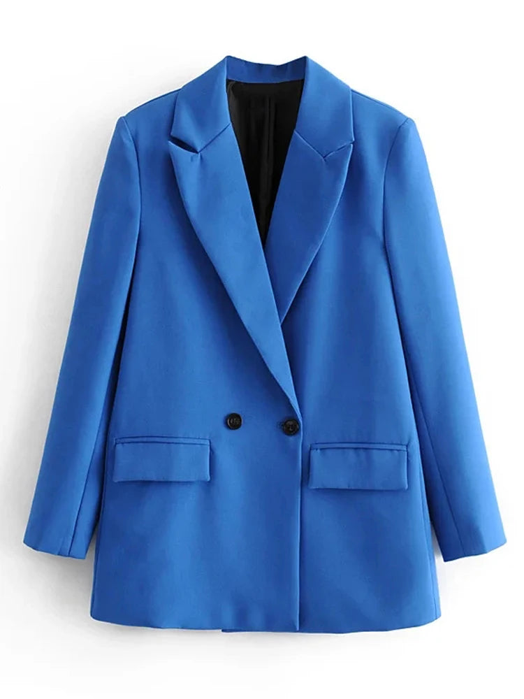HXAO Blazer Woman Black Beige Khaki Blue Green Gray Women coat Fashion Office Wear Women's Blazers Jacket Outerwears 2024