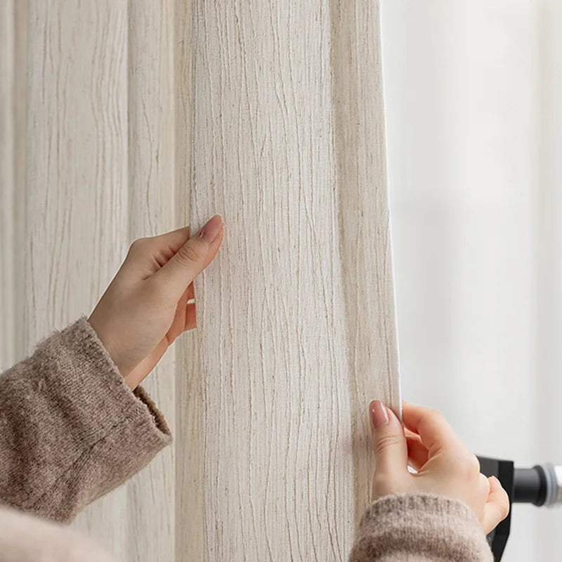 Luxurious Sheer Curtains for Living Room Textured Thick Tulle for Window Drapes for Bedroom Insulated Shade Cover Home Indoor