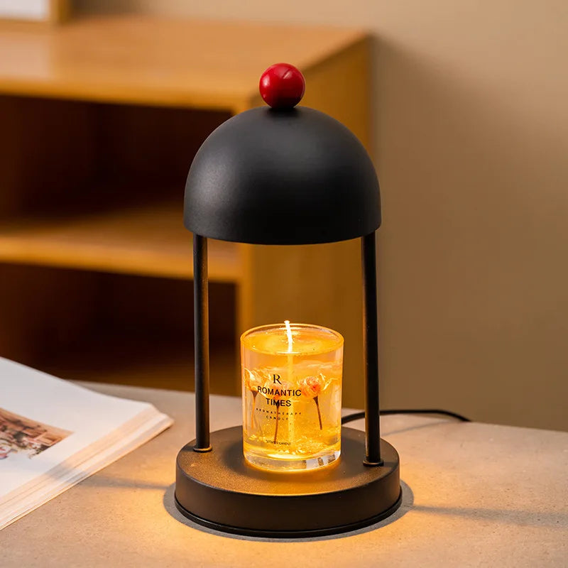 Elegant Wax Melting Lamp Romantic Scented Night Light for Home Bedroom Iron Craft Decor