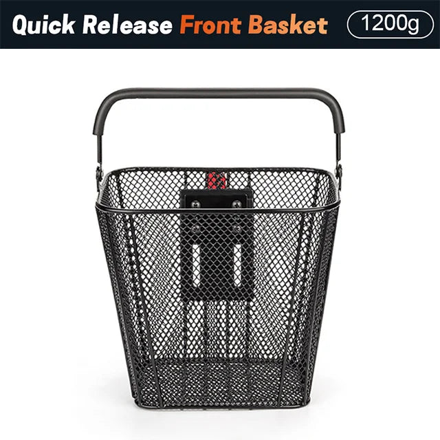 NEWBOLER Bike Basket Front Portable Bicycle Storage Baskets Easy to Install Detachable Handlebar Basket for Bicycle Accessories