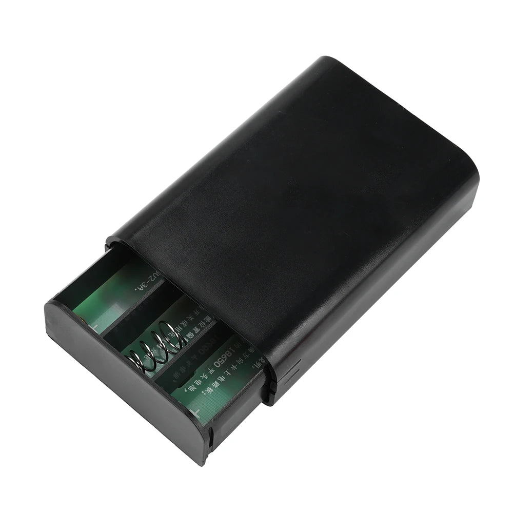 3 18650 Mobile Power Bank Shell DC 5V 12V Dual Output Series Mobile Power Bank Battery Box Solder-Free DIY Kit With Switch