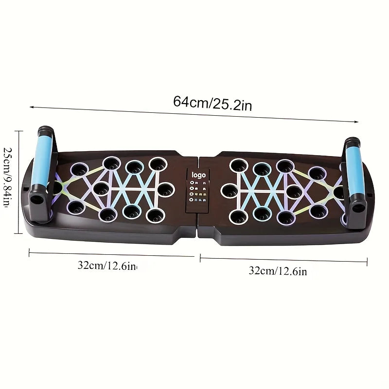 1PC Foldable Push-Up Board, Portable Multifunction Workout Tool for Chest, Arms & Shoulders, Home Gym Fitness Equipment