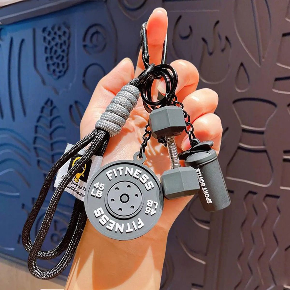 Fitness Keychain  Cute Dumbbell Keychain set Silicone Gym Keychain Motivational Gym Accessories Fitness Gifts for Fitness Bag