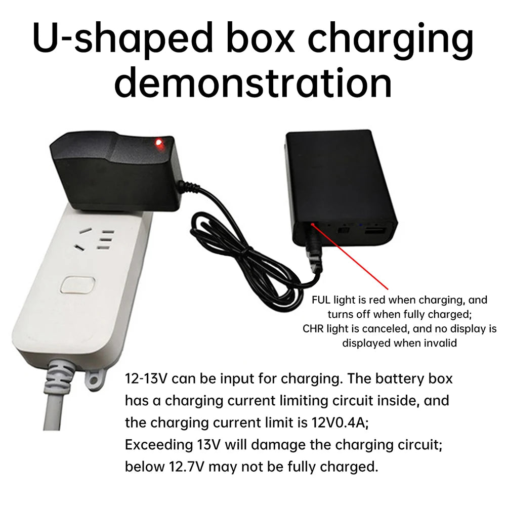 3 18650 Mobile Power Bank Shell DC 5V 12V Dual Output Series Mobile Power Bank Battery Box Solder-Free DIY Kit With Switch