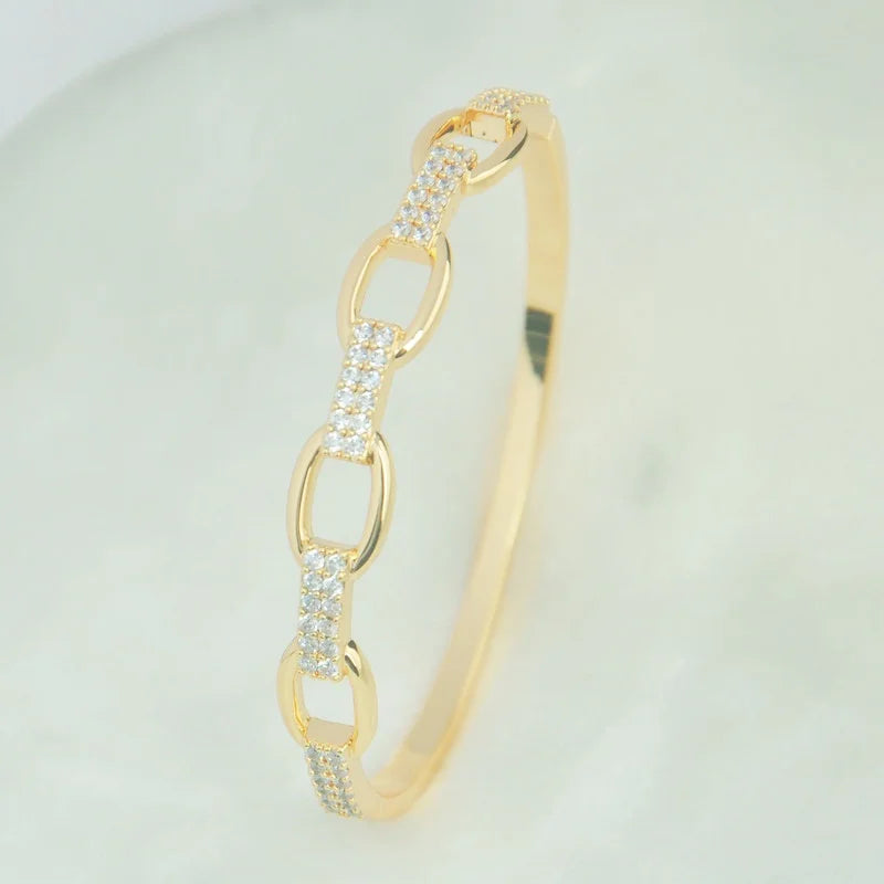 Luxury Gold Plated Bangle Bracelet Jewellery Women Gift Accessories Bracelets Woman