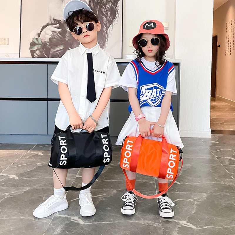 Children'S Tote Travel Bag for Kids Luggage Weekend Gym Sports Fitness Handbag Outdoor Shoulder Duffle Swimming Crossbody Bag