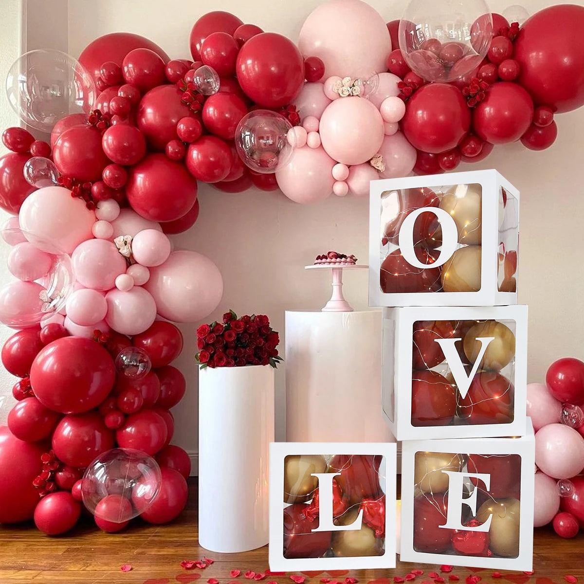 Baby Shower Box Transparent Letter Balloon Box Birthday Wedding Party Docoration Baby Shower Birthday Custom Name Letter Box