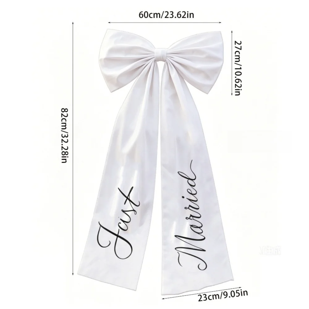 Romantic Large Size Wedding Car Bow Elegant Lovely Style Car Ribbon Bow Wedding Photo Prop Just Married Car Decor Bridal Party
