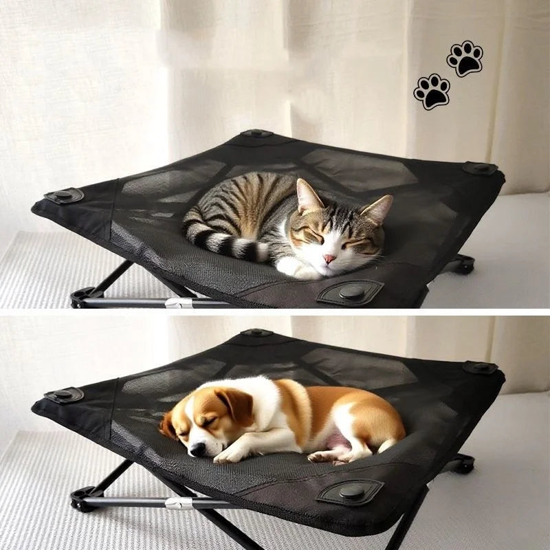 Outdoor Folding Pet Bed Raised Dog Bed for Cats and Dogs Portable Travel Camping Elevated Dog Cot Moisture Proof All Season