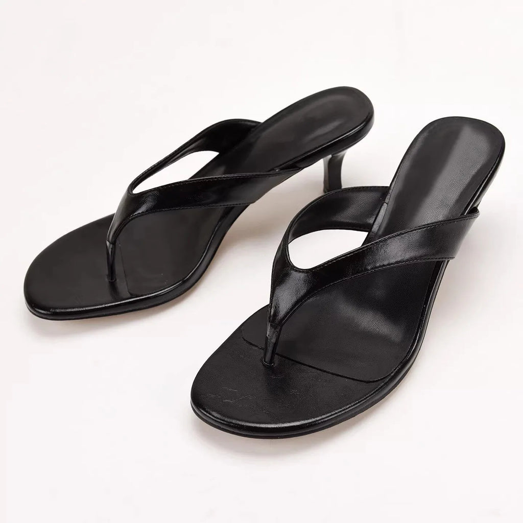 *Fashionable Hot Selling Elegant Sexy Casual Sandals for Women Summer New Comfortable Toe Clamped Banquet High-heeled Slippers