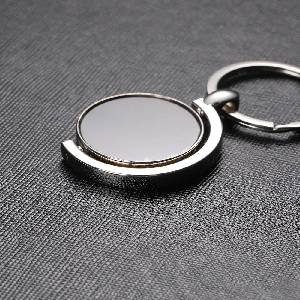 Personalized Fashionable Simple Key Chain Car Rotating Circular Various Styles And Specifications Accessories Keychains Gift