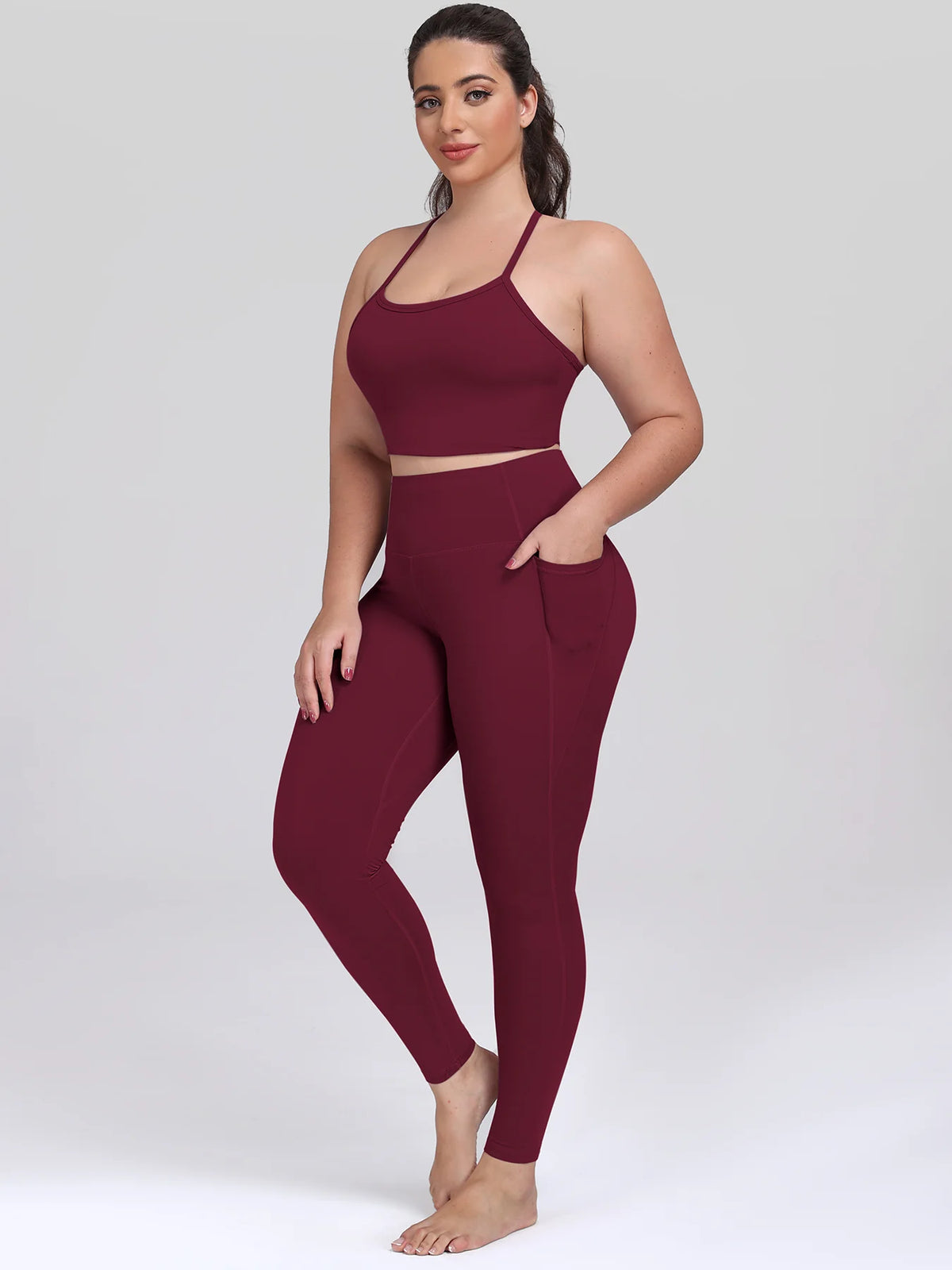 Women Yoga Fitness Leggings With Pocket High Waist Tights Gym Workout Running Stretchy Sexy Butt Liftting Casual Skinny Pants