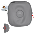 Gray plastic bottom bracket for tonepie cat litter box shown from above for replacement silicone pad accessory