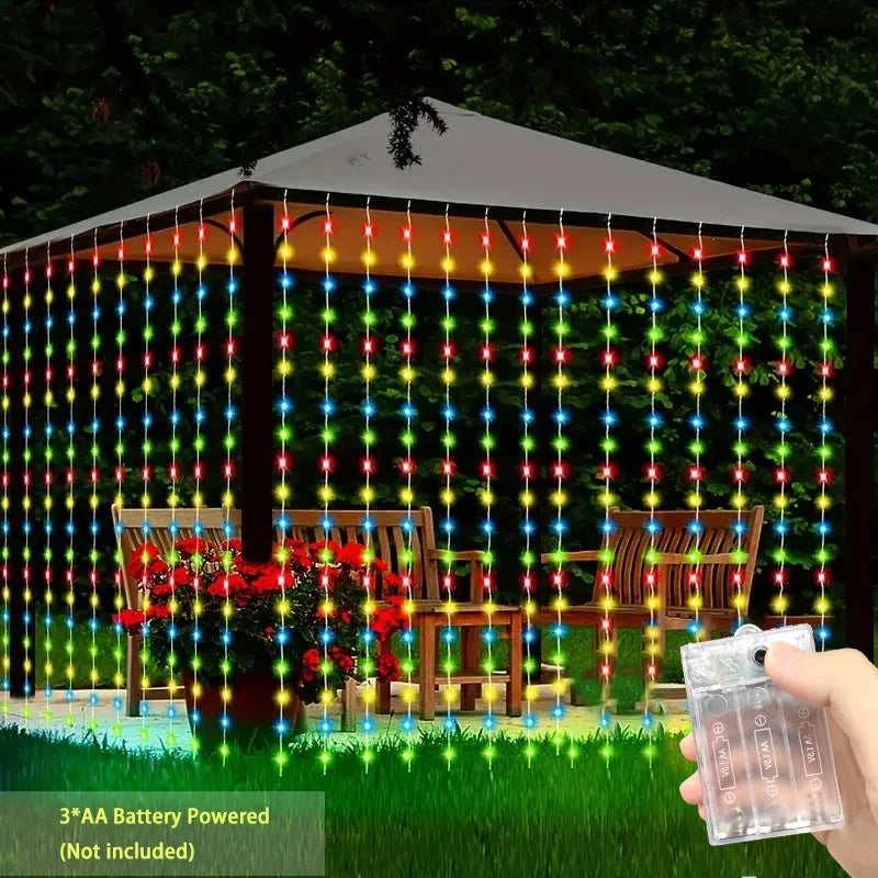 Battery Power Indoor Home Garland Lamp Christmas Decoration for LED Curtain Light String Wedding Party Ornaments New Year