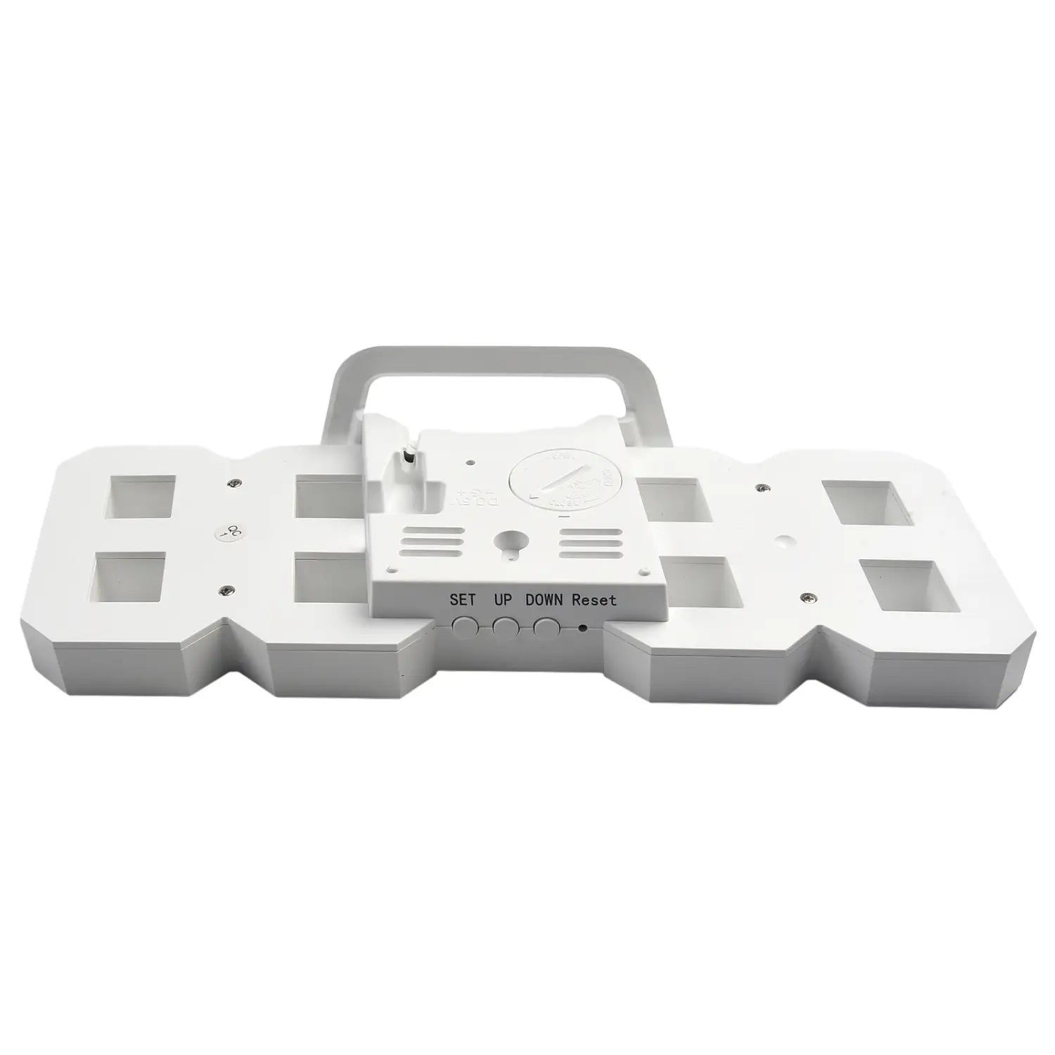 Horloge murale numérique LED 3d moderne blanche avec commandes à bouton de poignée et affichage 24 heures, pour une utilisation avec des horloges murales
