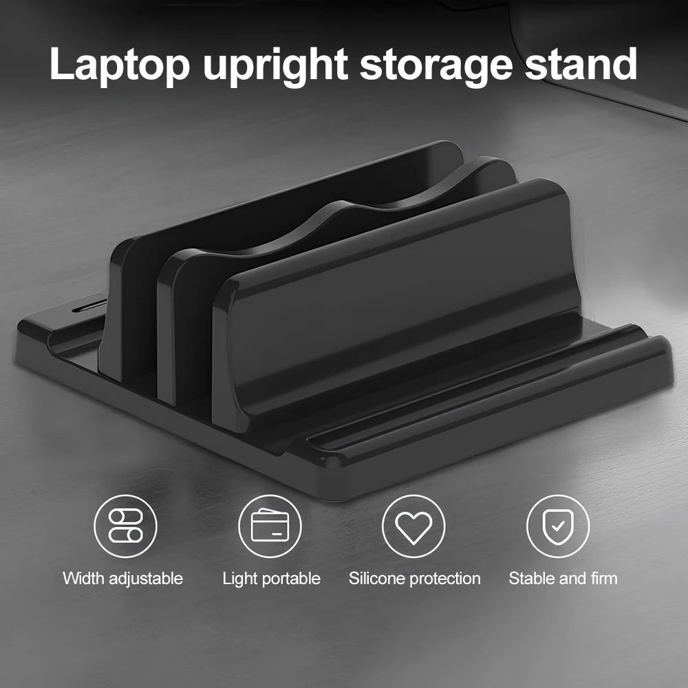 Office ABS  Laptop Stand Vertical Save Desktop Space Easy To Place Computer Accessories Scalable Width Office Desk Storage