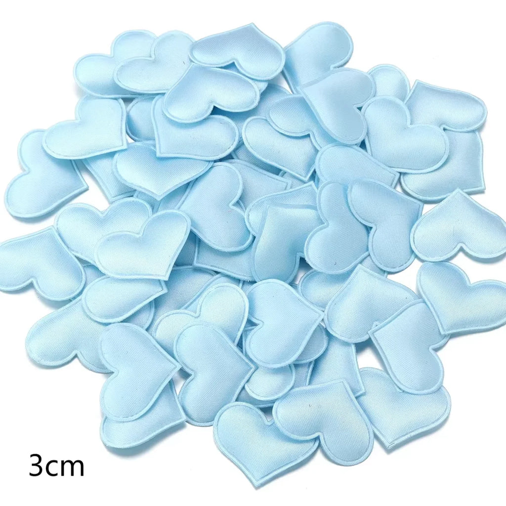 Valentine's Day 50/100Pcs Romantic Padded Fabric Throwing Petals Love Hearts for Table and Carpet Wedding Party Decoration