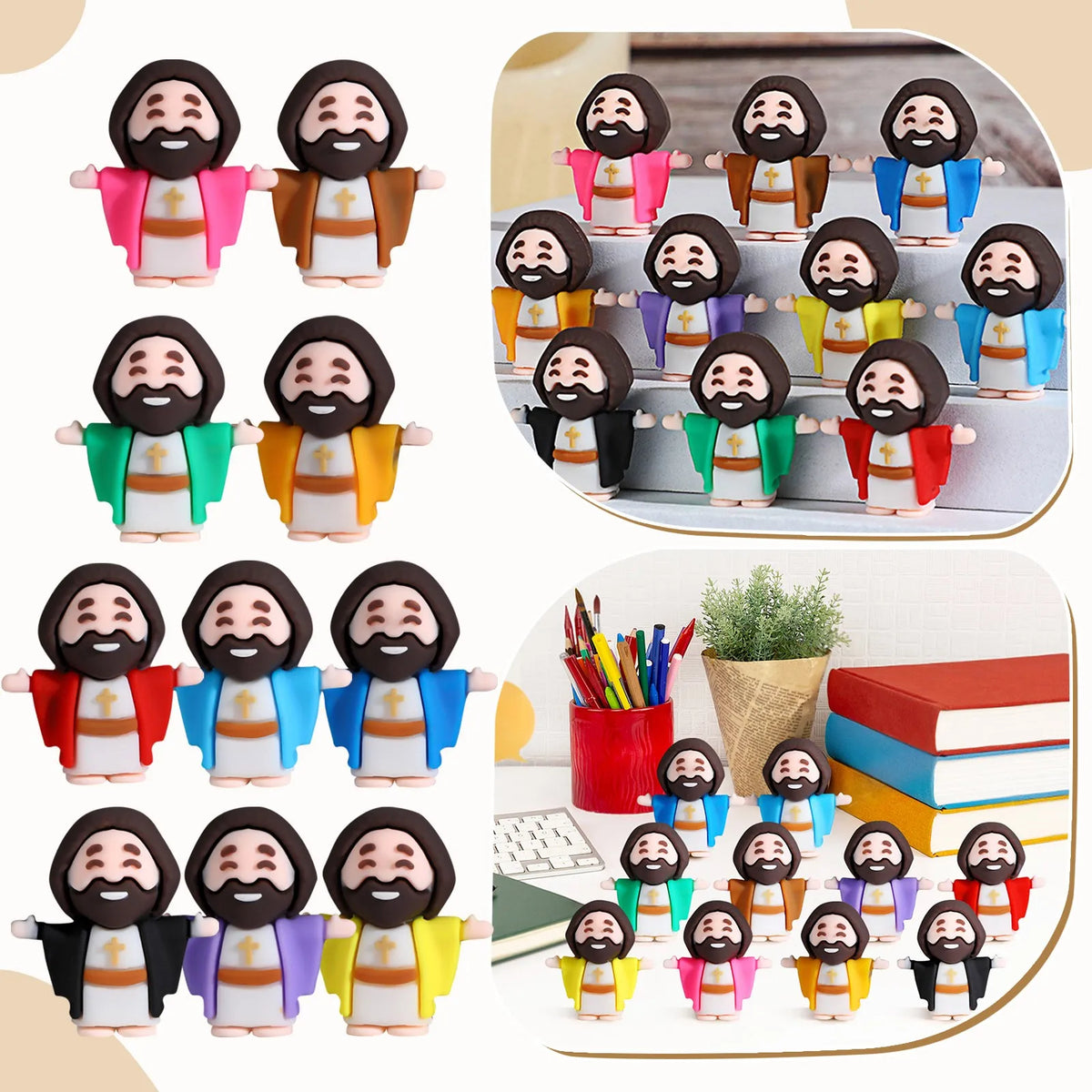 Easter Jesus Toys Easter Mini Jesus Figurines Decorative Multifunctional Party Favors Sunday School Craft Multiple Specification