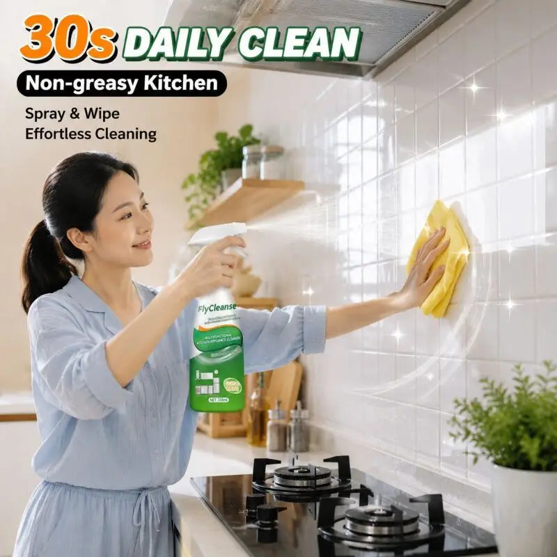 Kitchen Appliance Cleaner No Rinse Cleaning Spray Stain Remover Deodorizing Gentle Non Irritating for Fridge Stove Microwave
