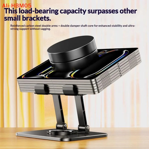 (HB05)360° Rotatable Tablet Stand Adjustable Foldable Desktop Stand Holder Compatible For 4.7-12 Inch Tablet Phone Laptop Tablet