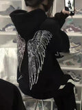 Warm Loose Baggy Sequin Hoodies Autumn And Winter Black Female Top Thick Cold Glitter Women's Hooded Sweatshirts Xxl