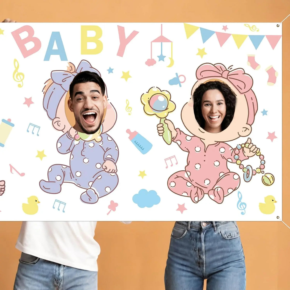 Baby Shower Games Backdrop Feed Me Baby Shower Game Party Background Who is The Babys Daddy Games Banner Funny Bridal Party
