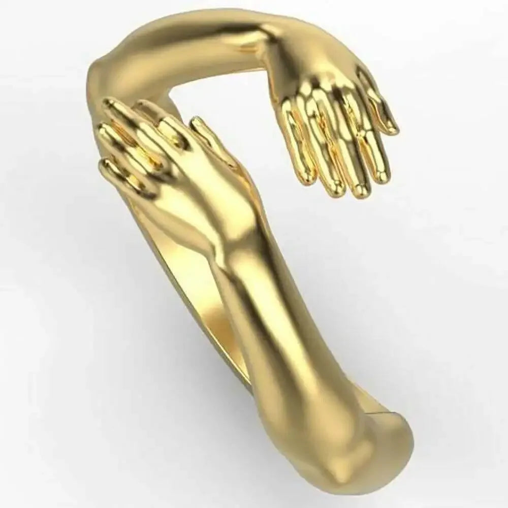 Rings Trend Jewelry Hands Hug Punk Personality Open Dropshipping Rings for Women Men