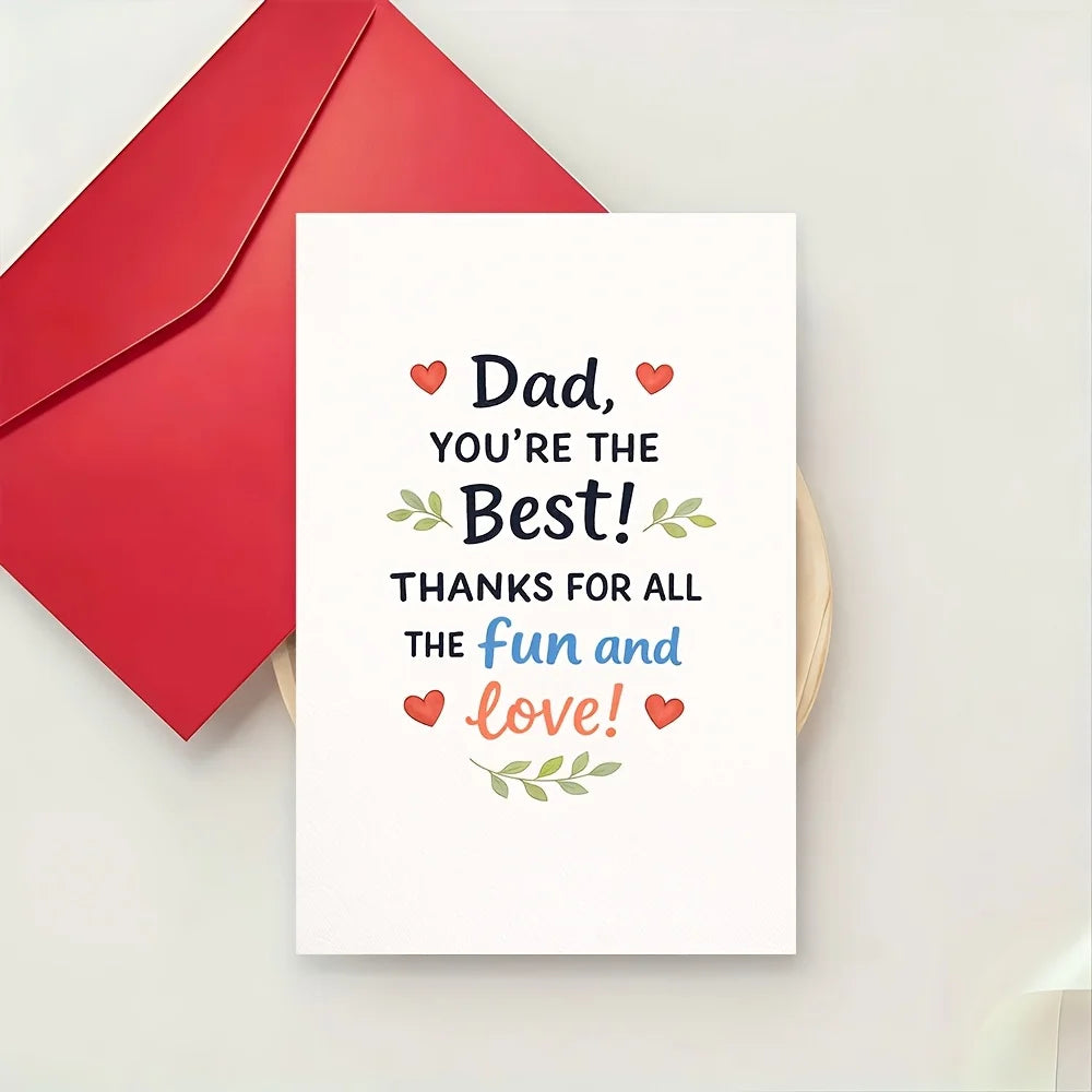 Dad, you are the best. Thank you for bringing us joy and love. A gift for our husband and a Father's Day card