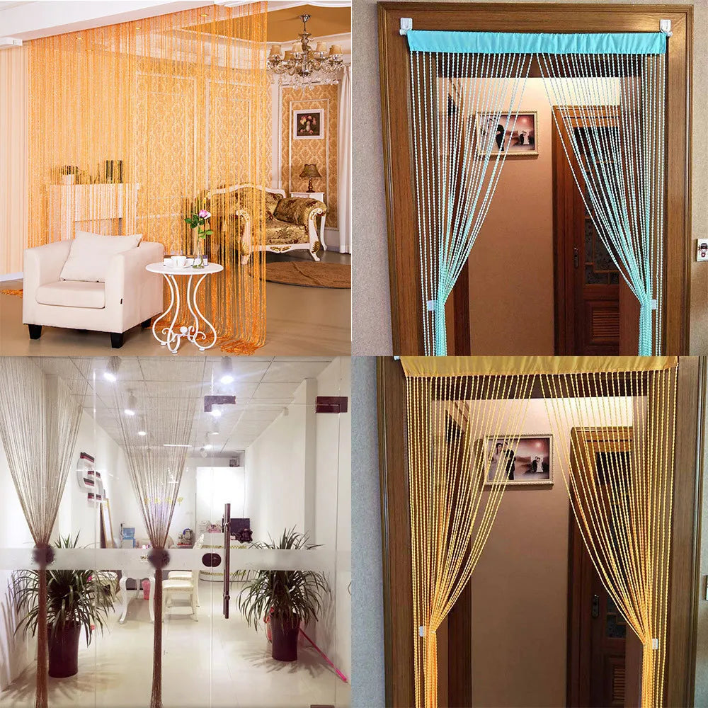 Curtains For Living Room 50CMX200CM Thread Curtain For Living Room Door Wall Window Panel Room Divider Decorative Tassel Curtain