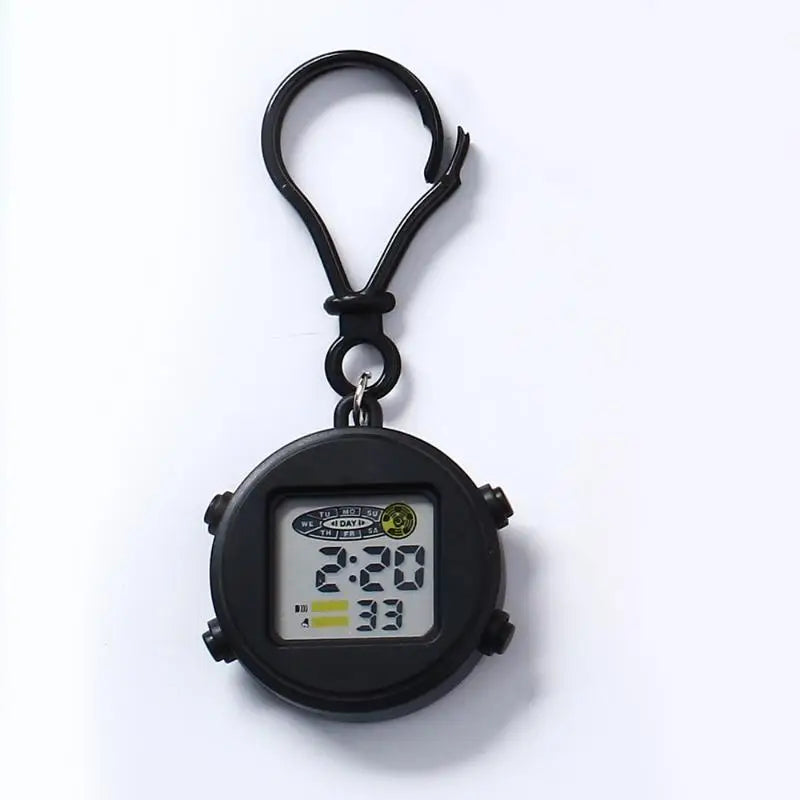 Keychain Digital Watch Anti Drop Large Screen Backpack Clip Pocket Clock For Student Exam Daily Time Record Small Gifts