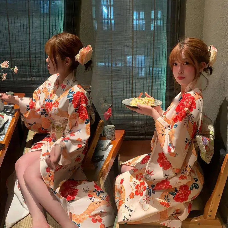 Girl Dress Yukata Women Clothing Fashion Photography Clothes Ethnic Style Stage Japan Kimono Cosplay Performance Costumes
