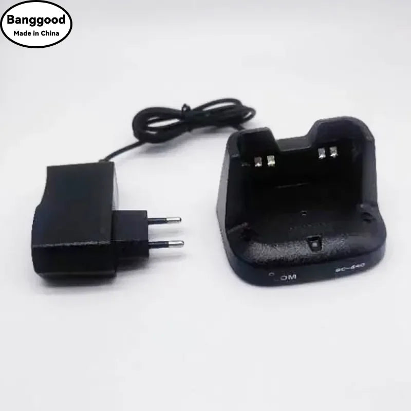New BC-240 Dock Charger Base & AC Adapter BC240 Desktop Charger for Icom IC-V86 IC-U86 Walkie Talkie for BP-298 Battery Charging