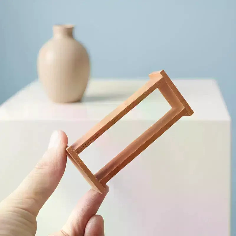 1/12 Dollhouse Mini Wooden Storage Rack Shelf Dollhouse Living Room Furniture Decoration Doll House Ornament Pretend Play Toy