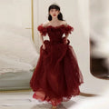 Evening Gowns for Women Elegant Party Prom Gown Graduation Womens Occasion Slender Waist Quinceanera Pengpeng Wedding Dresses