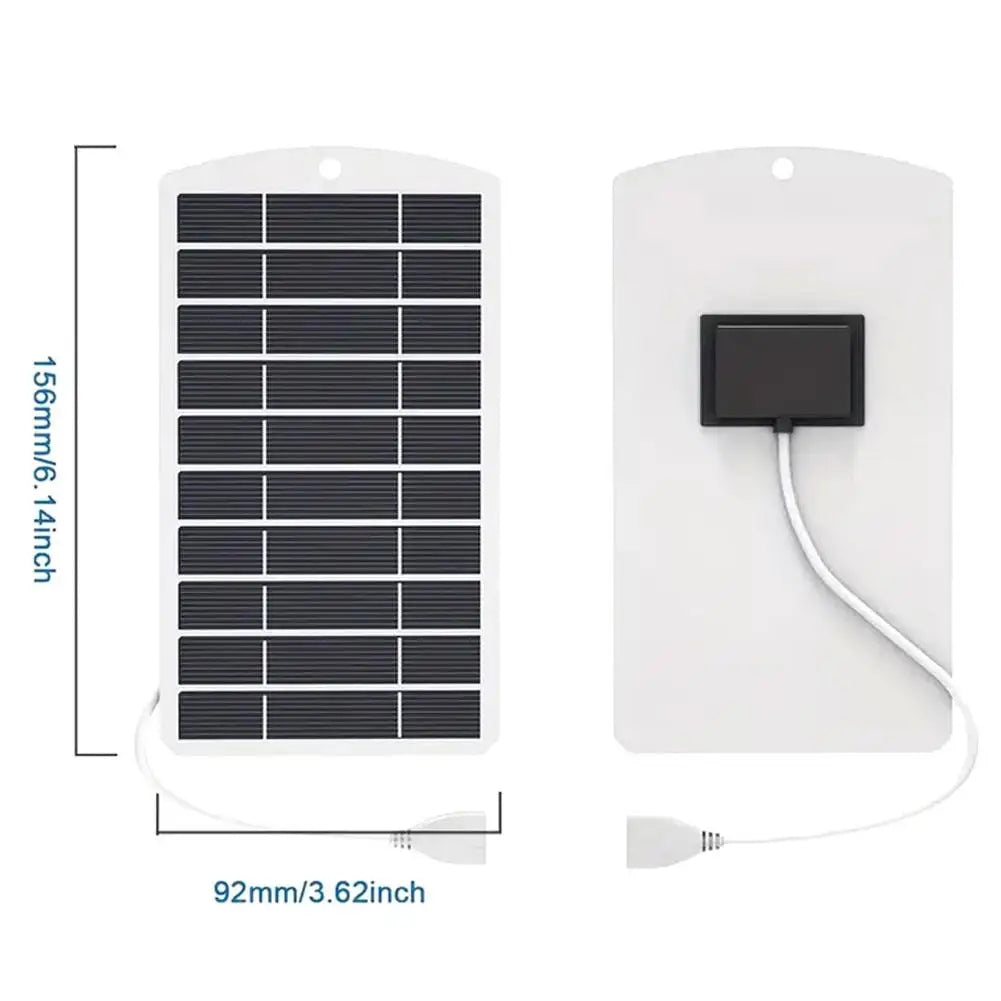 Solar Panel Charger 2W 5V USB Portable Outdoor Power Bank For Mobile Phone Camping Hiking Outdoor Emergency
