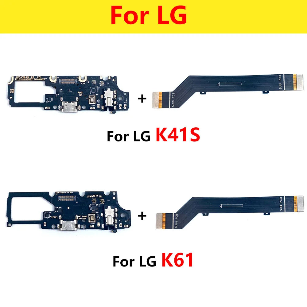 USB Charging Port Dock Charger Plug Connector Main Board Motherboard Flex Cable For LG K22 K41S K42 K52 K50S K51S K51 K61 K62