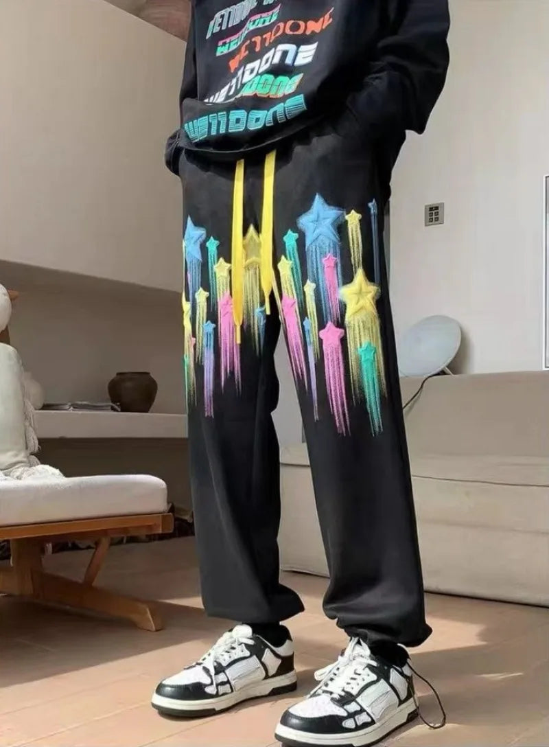 Men's Sweatpants Harem Sport Hip-hop Vintage Summer Slim Trousers Athletic New Items In Stylish Wide Leg Goth Man Sweat Pants Xl