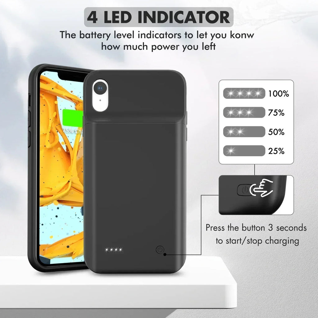 10000Mah Slim XR Phone Cover For Iphone XR Battery Charger Case Power Bank Power Case For Iphone XR Battery Cases