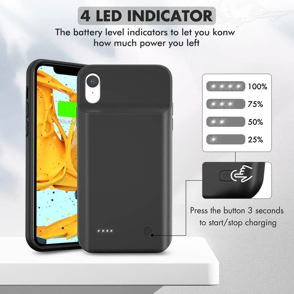 10000Mah Slim XR Phone Cover For Iphone XR Battery Charger Case Power Bank Power Case For Iphone XR Battery Cases