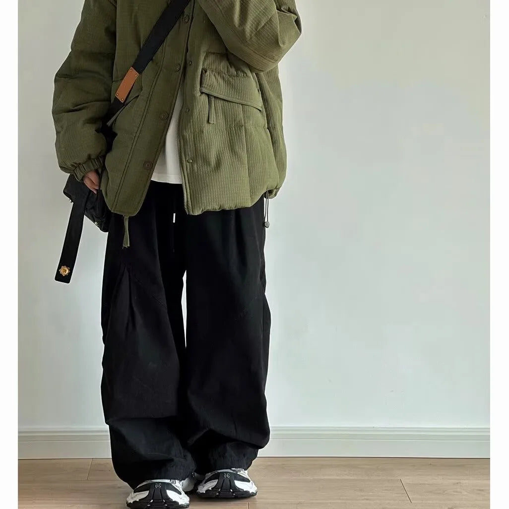 Cargo Pants Casual Sports Gym Hermers Man Men Clothing Tracksuit Striped Pants Men's Brand Copy Clothes Pleated Sweatpants Y2k