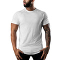 Men's Muscle T Shirts Slim Fit Cotton Short Sleeve O-Neck Raglan Sleeve Solid Tee Tops Gym Workout Bodybuilding Shirt Sportswear
