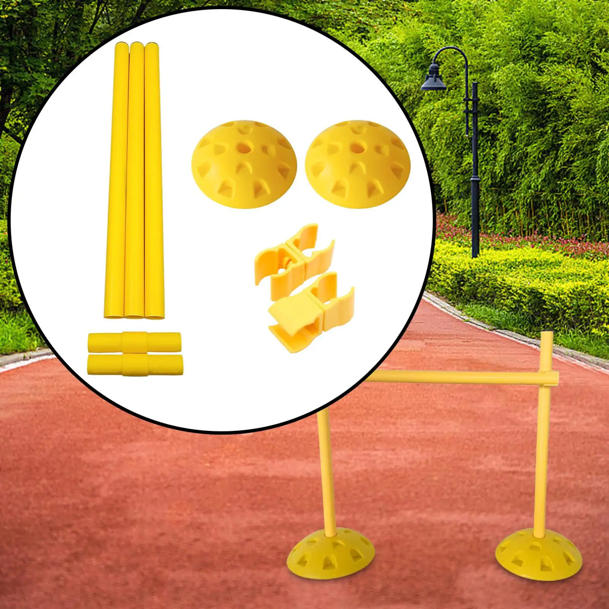 Football Agility Training Poles Speed and Agility Training Equipment Folding Soccer Agility Pole Set for Competition Practice