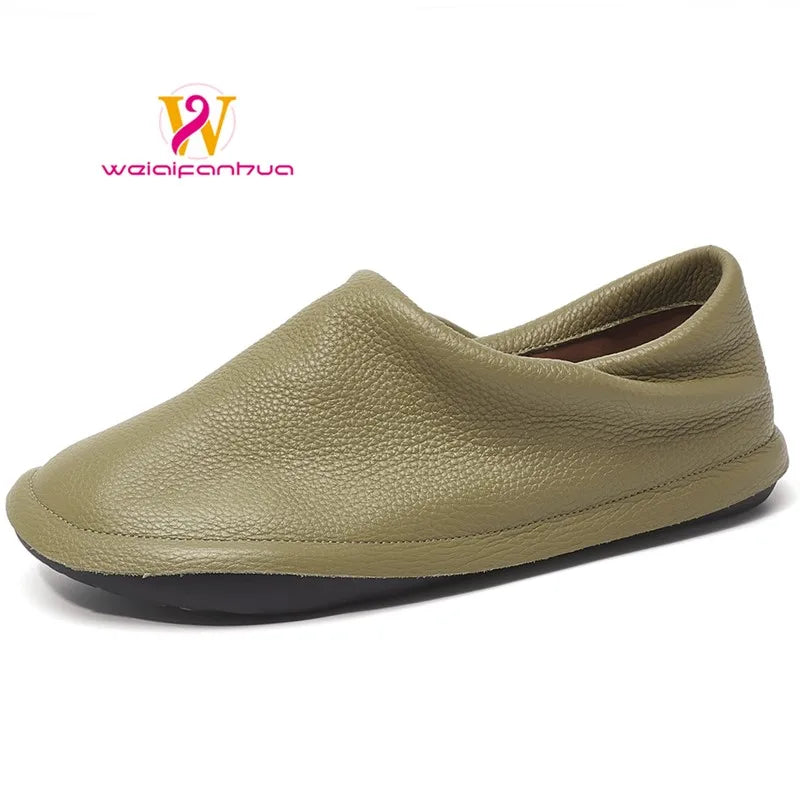 Women's Leather Shoes, Top-grade Cowhide,2026new Style, Flat Shoes, Women's Mother's Shoes Women Work Shoes Comfortable for Work