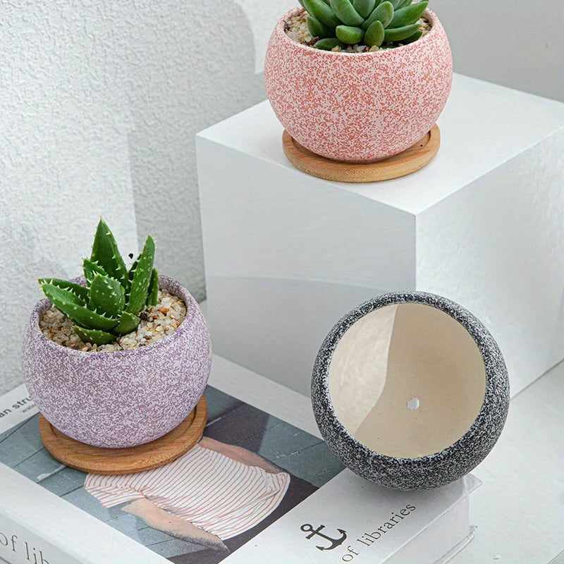 1pc Cute Flower Pot Creative Succulent Planters Ceramic Home Gardening Pots Indoor Outdoor Planters, Ceramic Pots for Plants