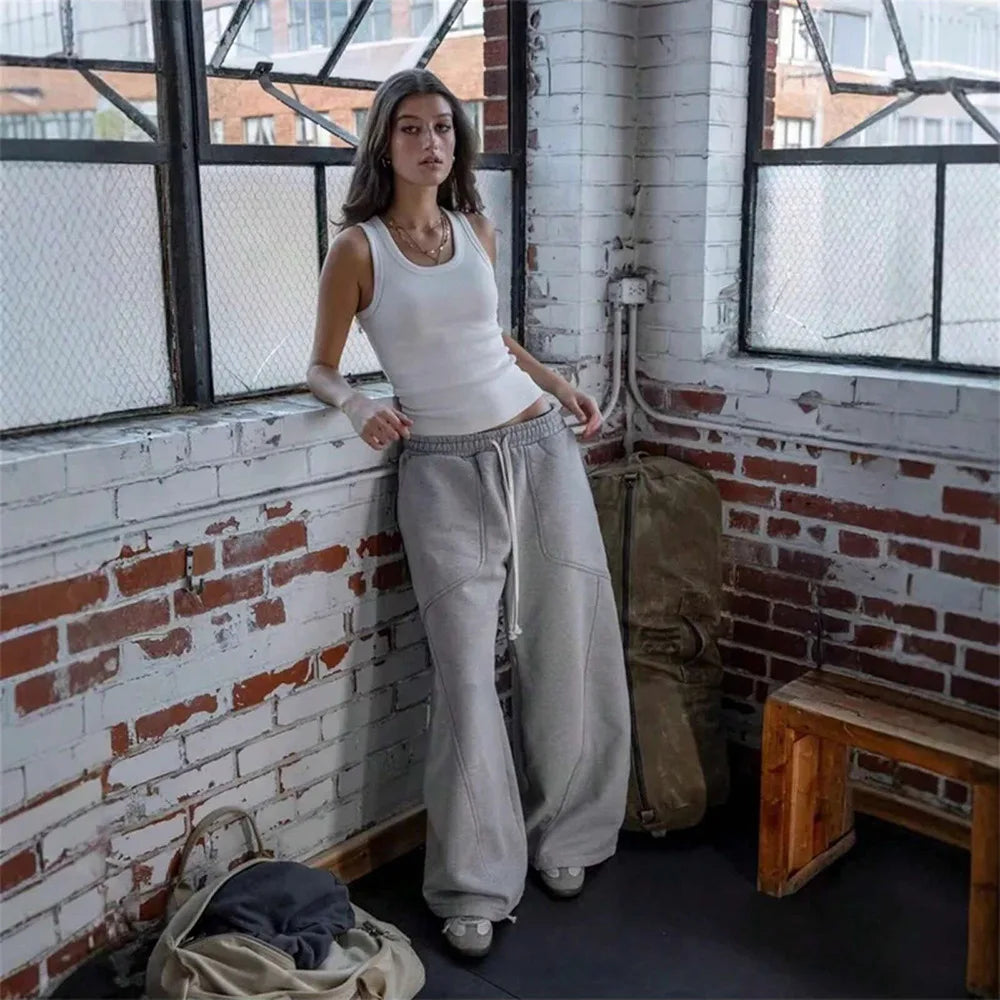 2025 New Hiphop Trousers Men Cargo Sweatpants Joggers Baggy Wide Leg Casual Pants for Men High Street Fashion Streetwear