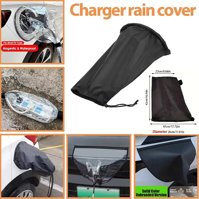 Car Charging Port Rain Shelter Waterproof Outdoor Charger Gun Protector EV Magnet Transparent Covers Car Accessories