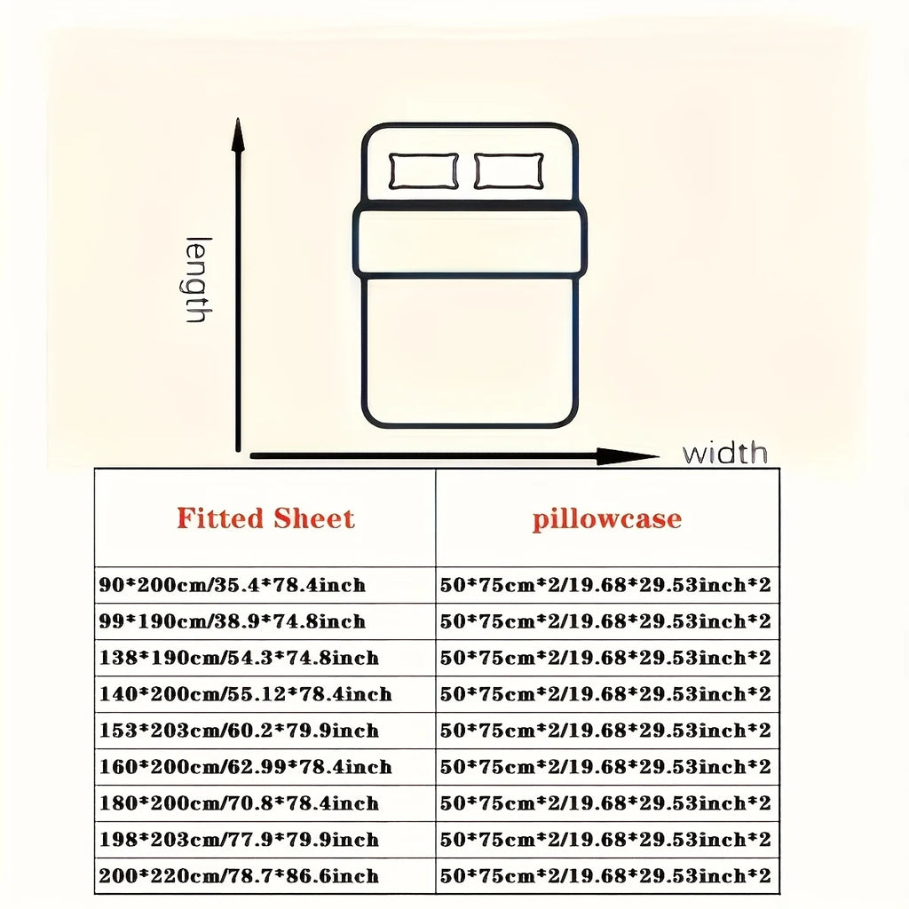 Soft Skin-Friendly Breathable Bedding Set for Guest Room Bedroom - Bed Cover And Pillowcase Combination